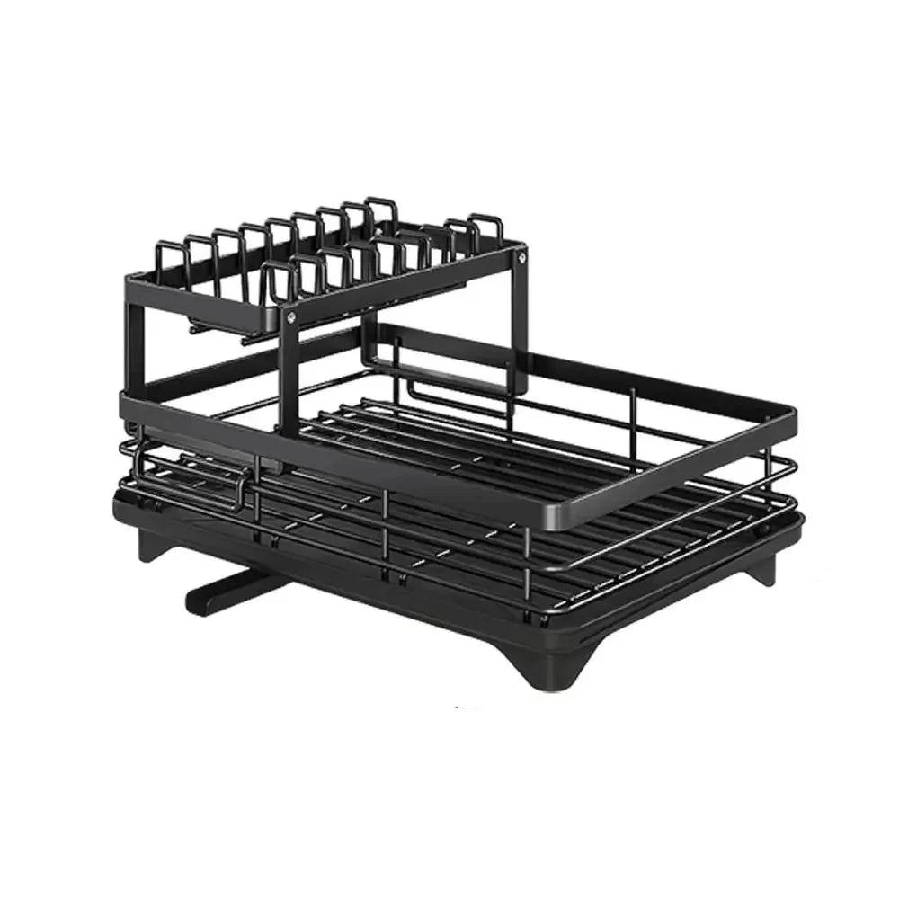 Compact Countertop Dish Organizer with Removable Racks