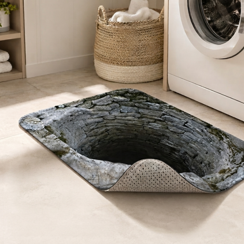 Stylish 3D Illusion Indoor Mat with Non-Slip Backing