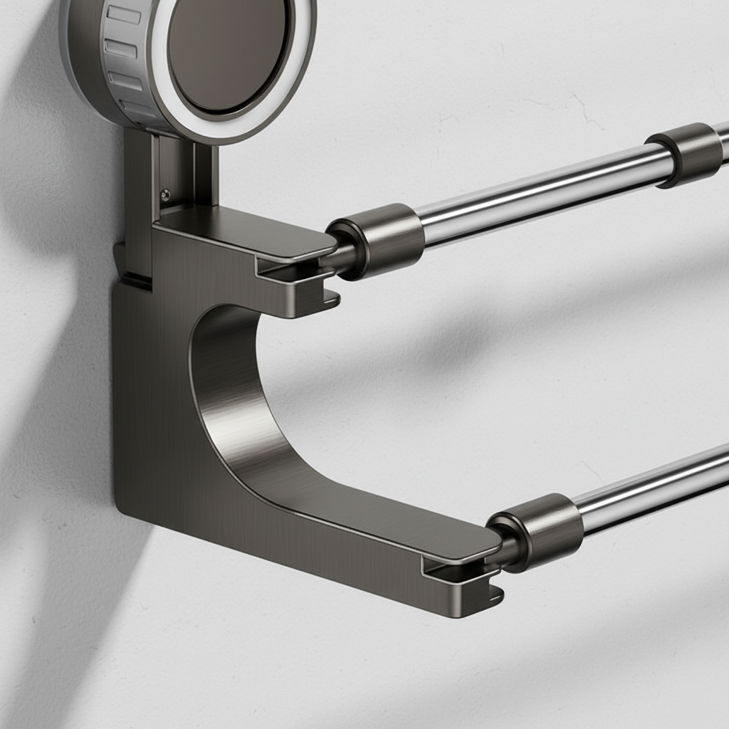 Towel Rack with Double Telescope Design