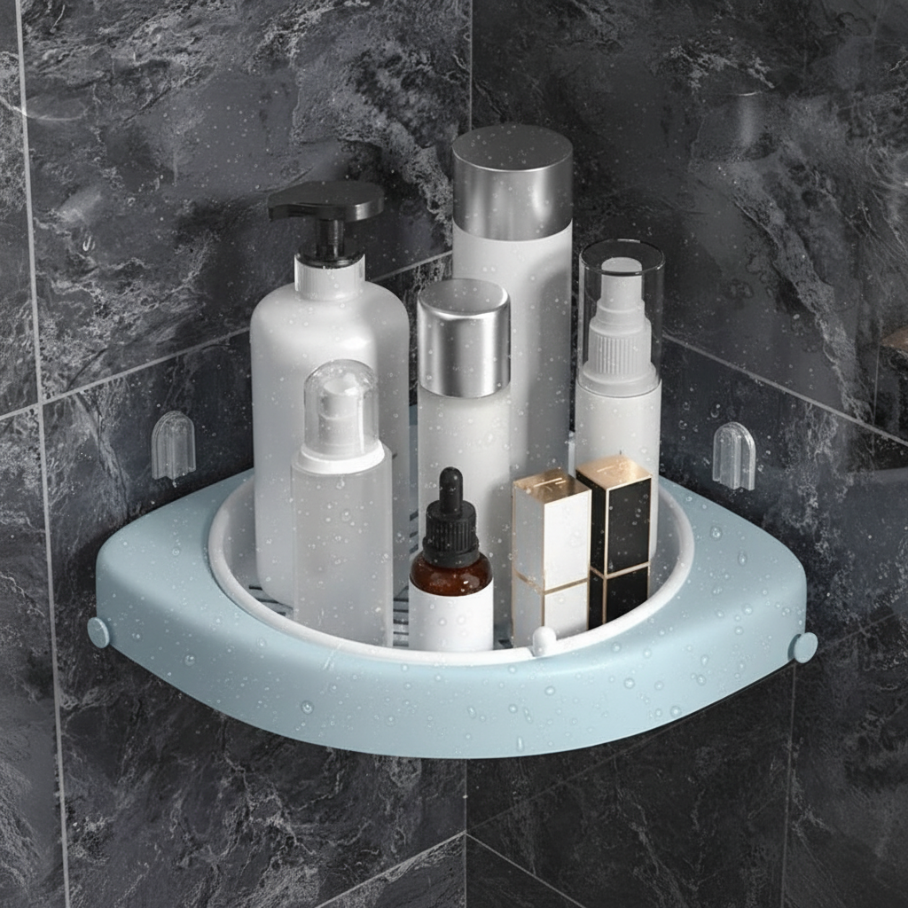 Plastic Rotating Corner Shelf - Space-Saving Design