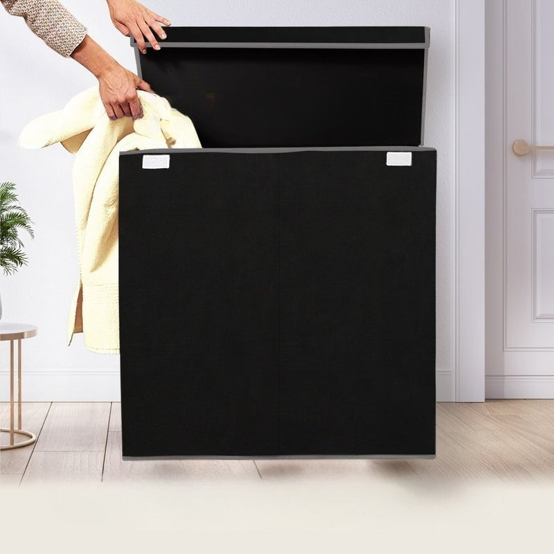 Three-Section Laundry Hamper - Foldable Storage Solution
