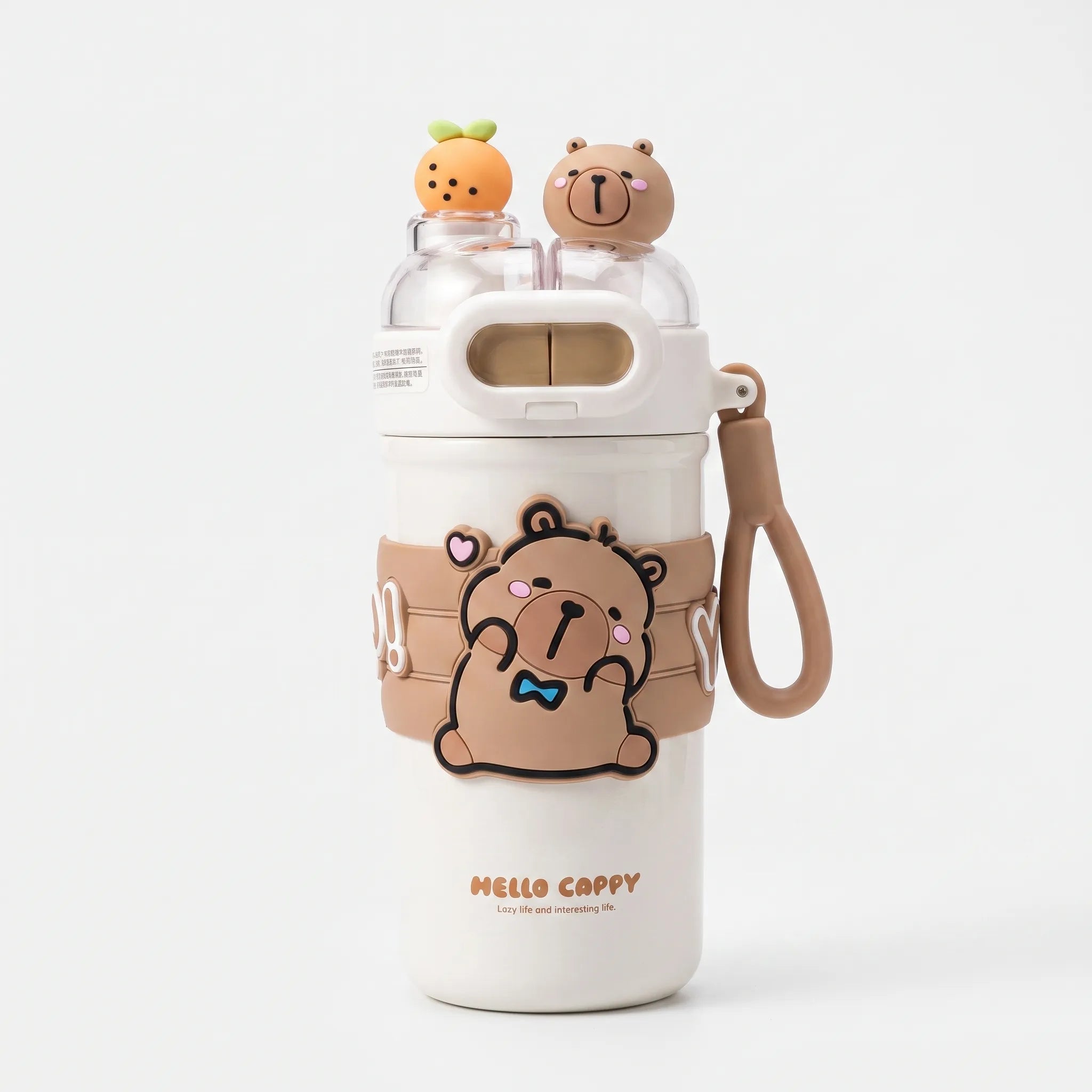 Insulated Water Bottle with Dual Compartments