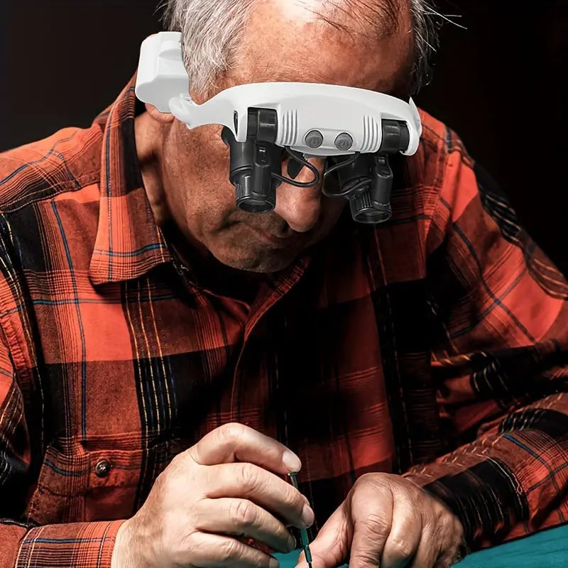Precision Dual Lens Magnifying Glasses with LED Illumination