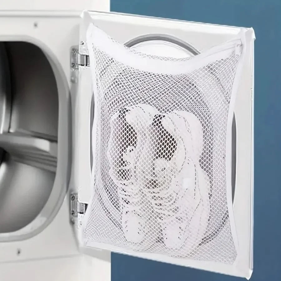 Shoe Care Laundry Bag with Secure Fastening for Easy Cleaning