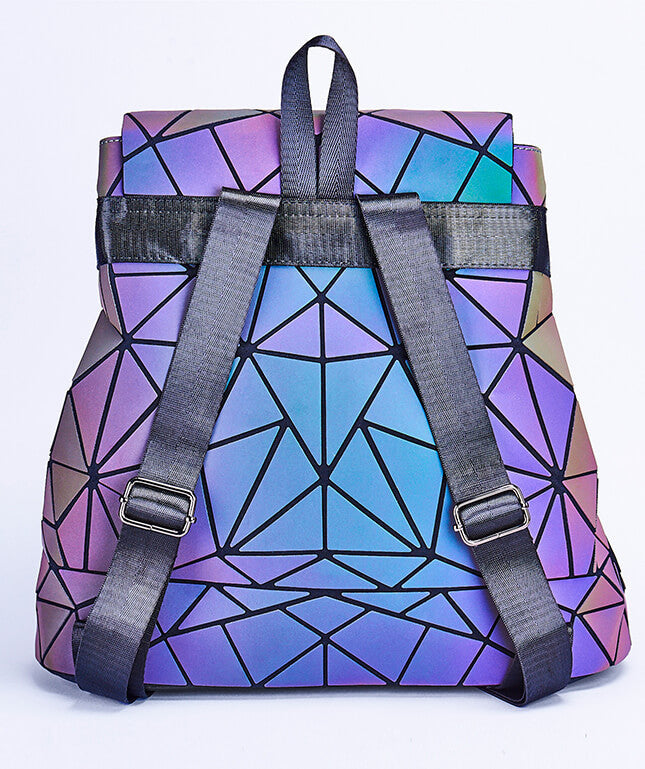 Transformative Color-Shift Backpack with Reflective Elements