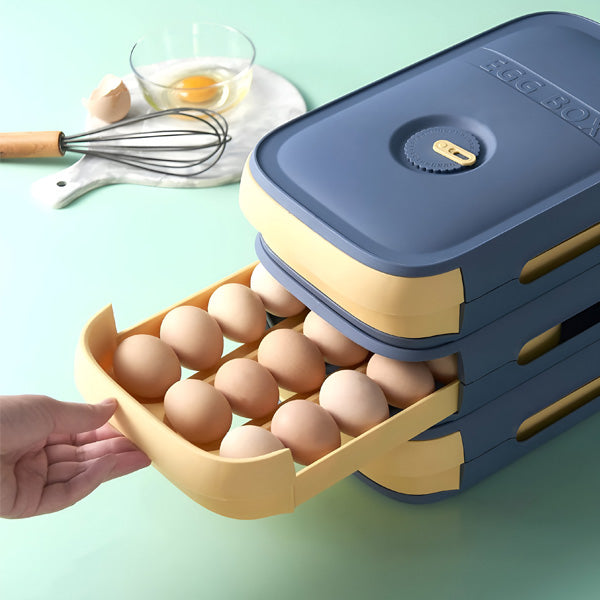 Space-Saving Egg Organizer with Freshness Tracker