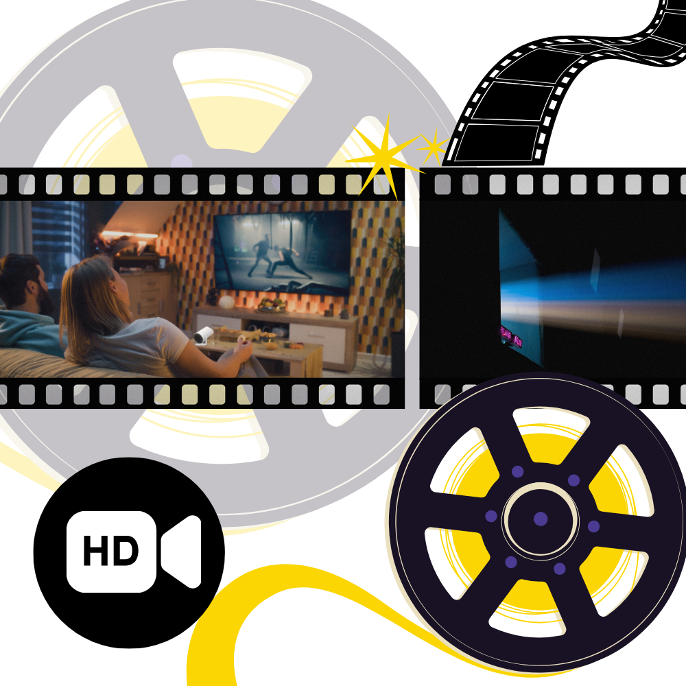 Compact 4K Home Theater Projector for Stunning Visuals