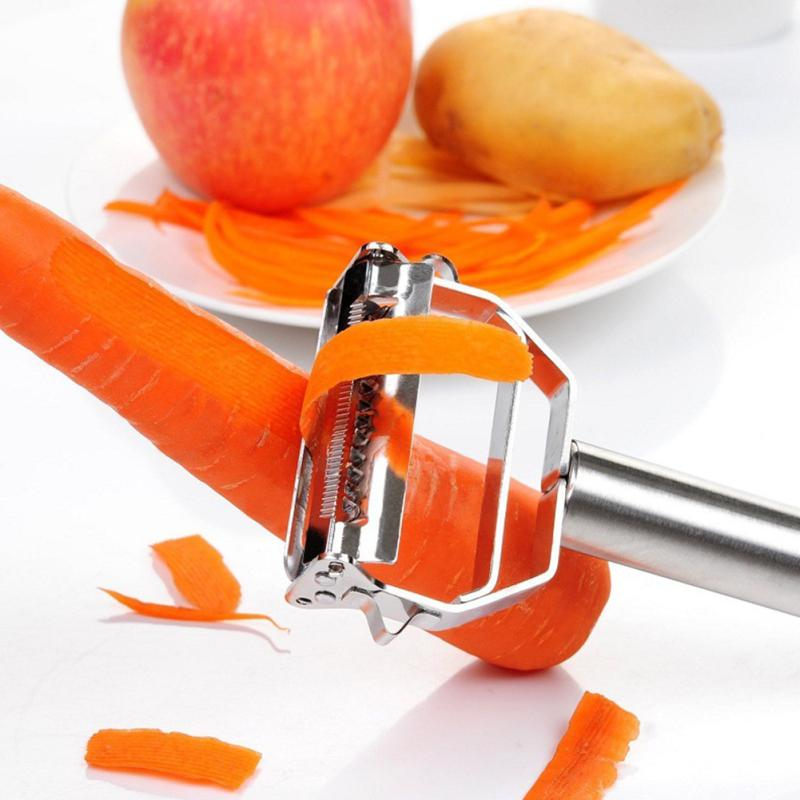 Versatile Stainless Steel Vegetable Peeler with Dual Blades