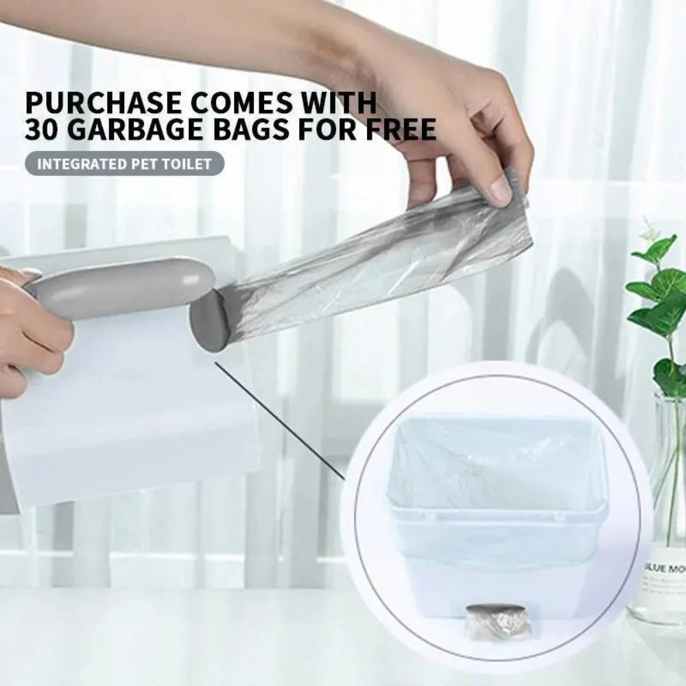 Effortless Cat Waste Collector with Trap-Door Technology