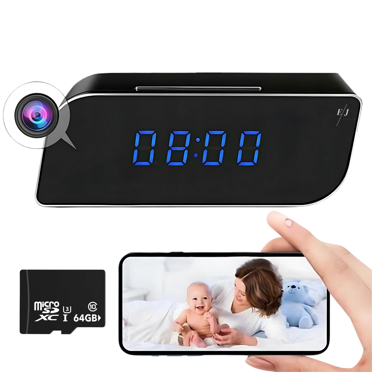 Hidden Camera Alarm Clock – Digital Surveillance Device