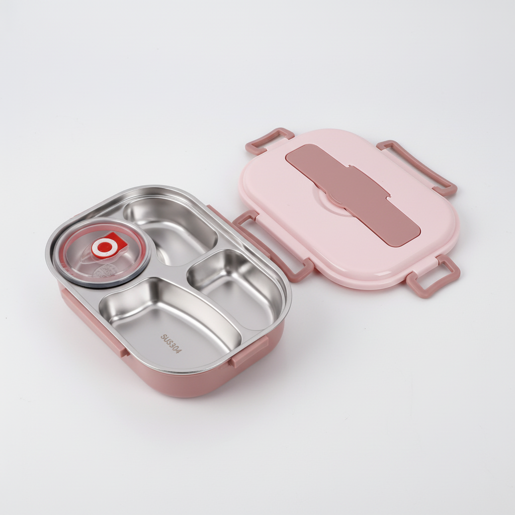 Insulated Stainless Steel Lunch Container - Bento Style
