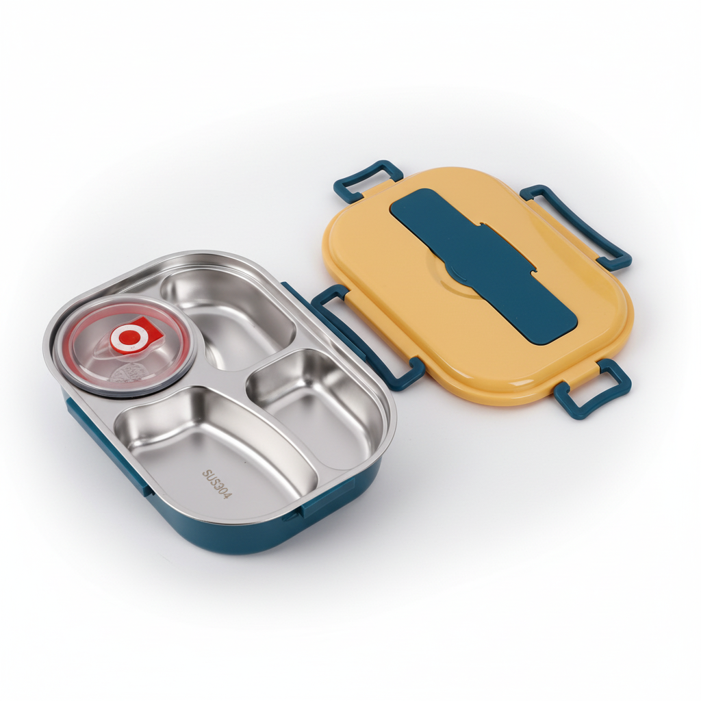 Insulated Stainless Steel Lunch Container - Bento Style
