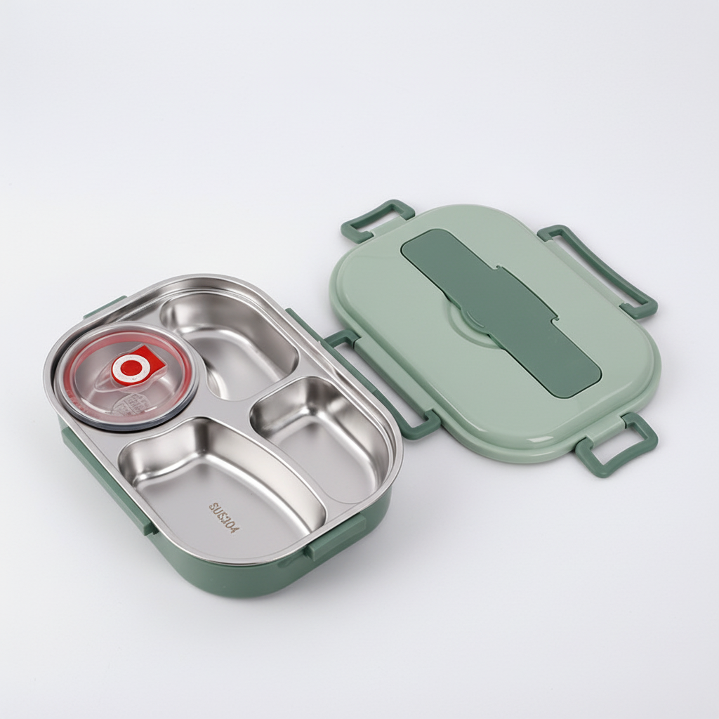 Insulated Stainless Steel Lunch Container - Bento Style