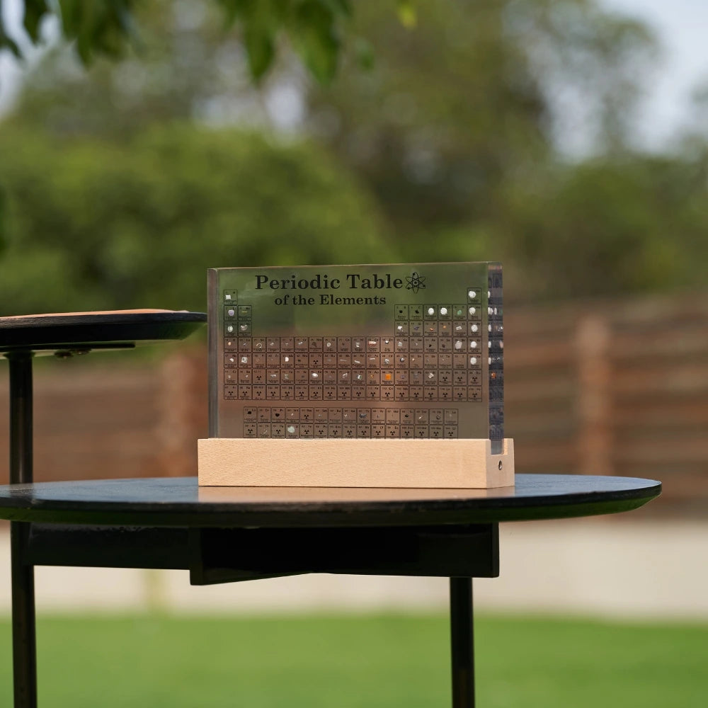 Illuminated Acrylic Periodic Table with 83 Authentic Elements