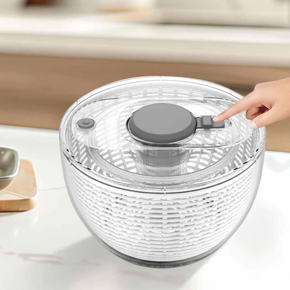 QuickVeg Pro: Manual Salad Spinner for Effortless Drying