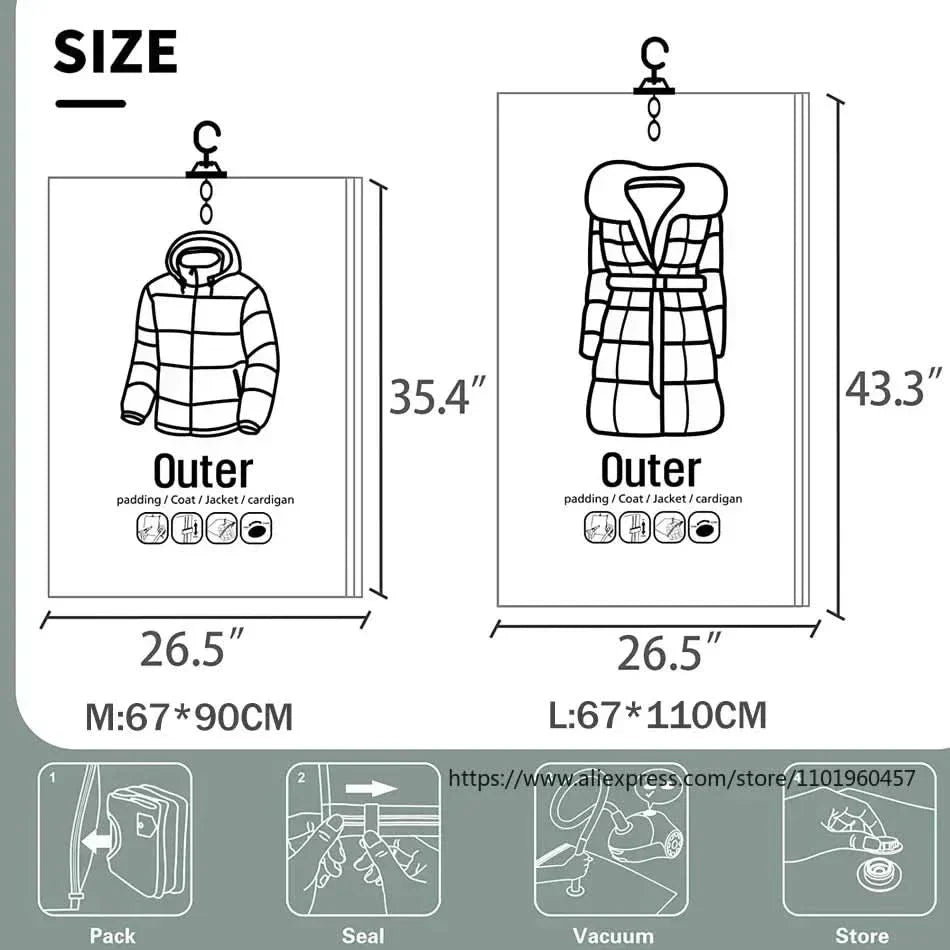 Space-Saving Vacuum Storage Bags for Clothing Protection