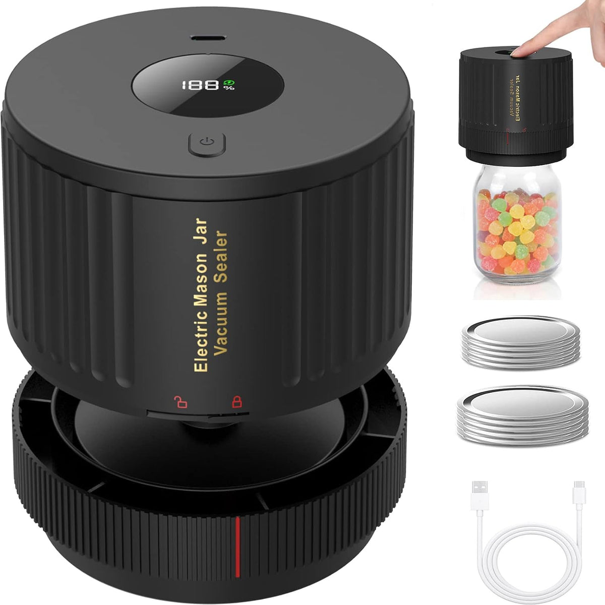 Smart Jar Sealer: Effortless Vacuum Sealing for Food Storage