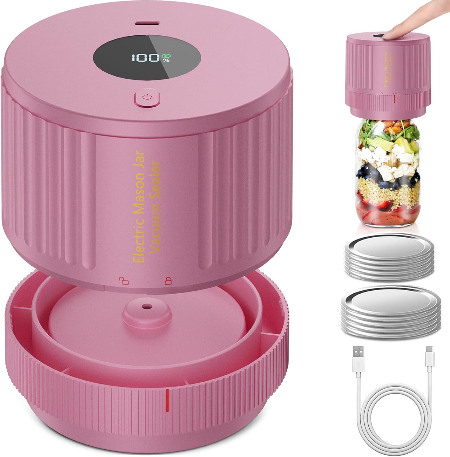 Smart Jar Sealer: Effortless Vacuum Sealing for Food Storage