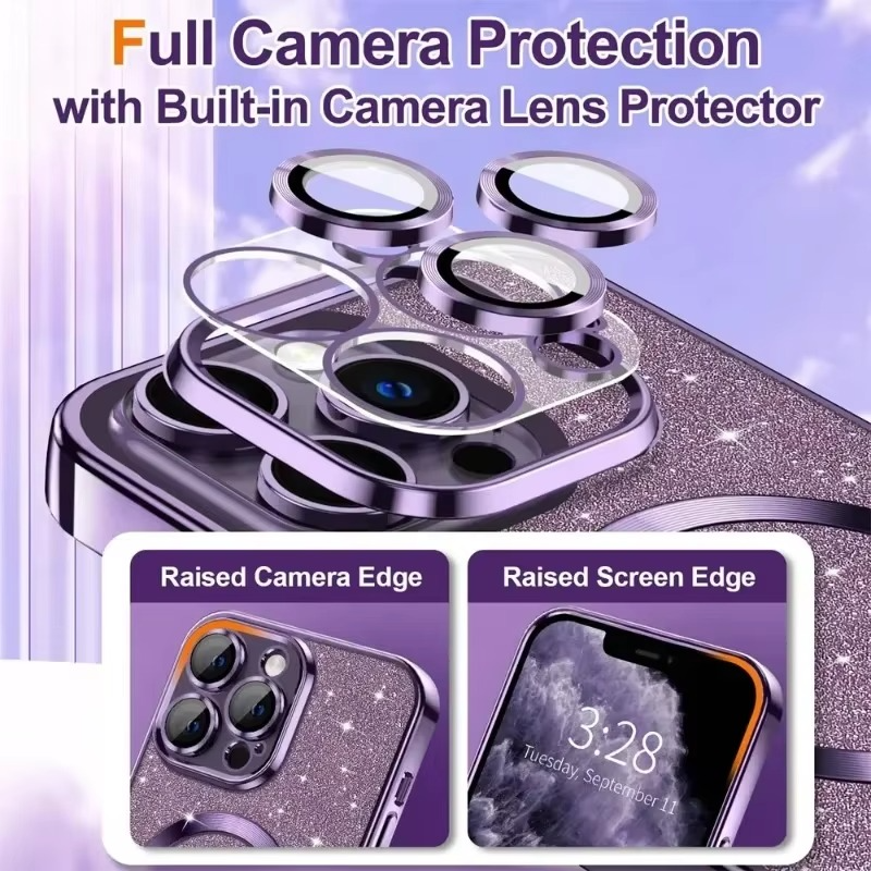 GleamGuard iPhone Case with MagSafe & Sparkle Finish