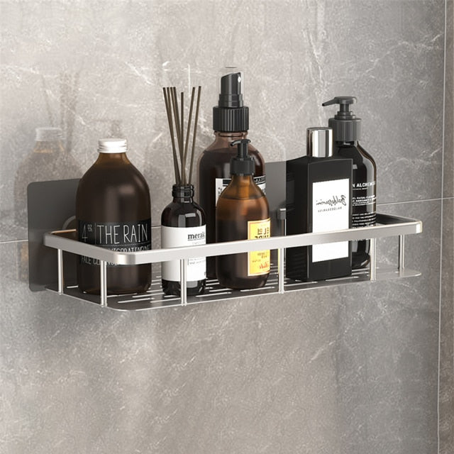 Chic Floating Bathroom Shelves | Stylish Suction Cup Storage