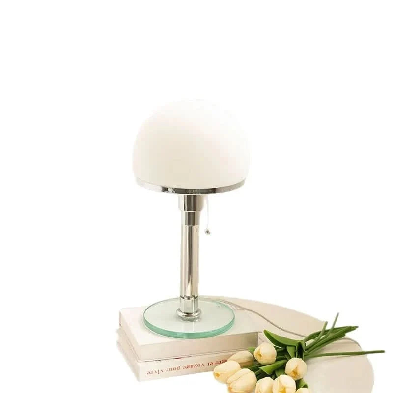 LuxeGlow – Vintage Glass Table Lamp with Bauhaus Flair