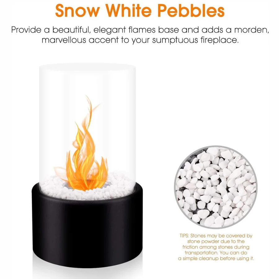Chic Glass Firebox | Portable Ethanol Fireplace for Any Space