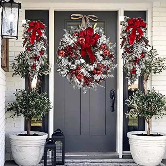 Stylish Battery-Operated Holiday Decoration | Prelit Christmas Trim with Timer