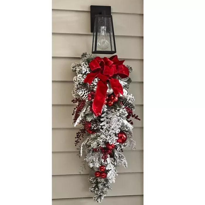 Stylish Battery-Operated Holiday Decoration | Prelit Christmas Trim with Timer
