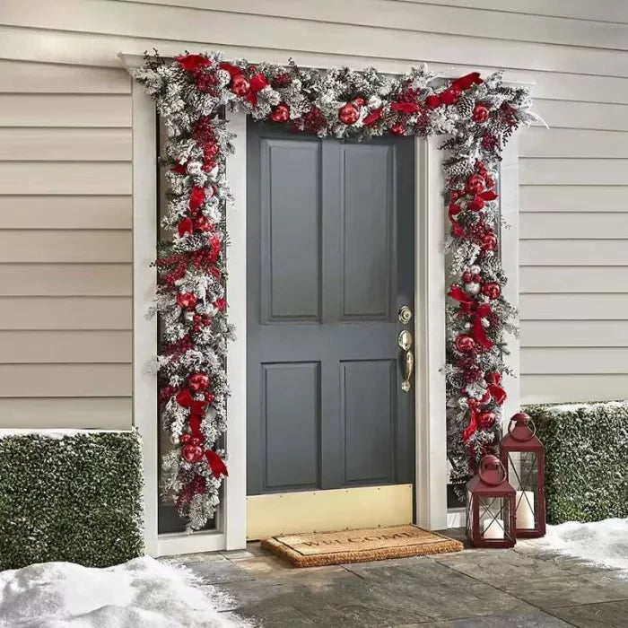 Stylish Battery-Operated Holiday Decoration | Prelit Christmas Trim with Timer