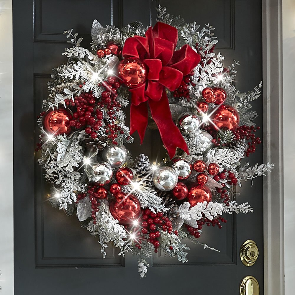 Stylish Battery-Operated Holiday Decoration | Prelit Christmas Trim with Timer