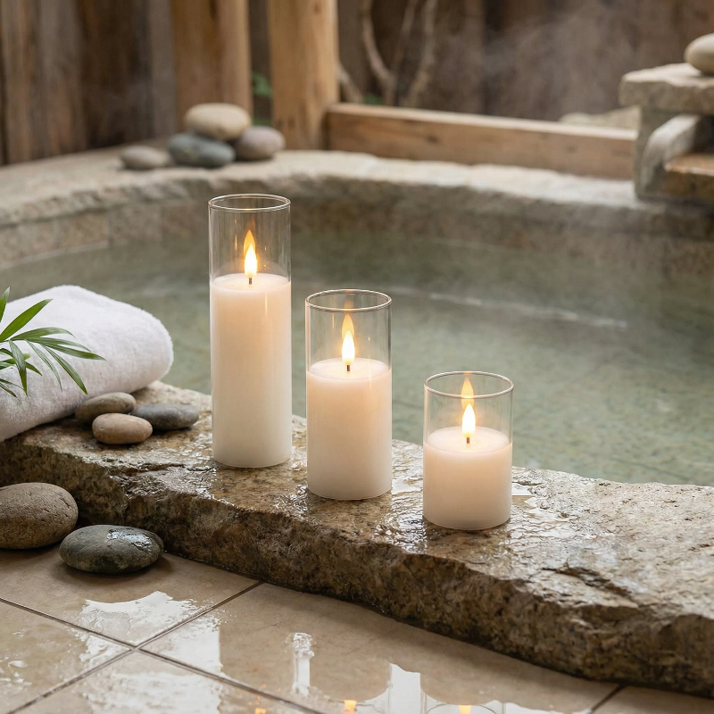 LUMINA - Chic Ivory LED Pillar Candle Collection for Safe Ambiance