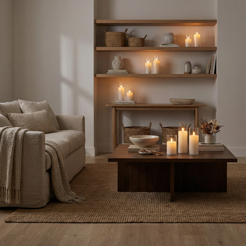 LUMINA - Chic Ivory LED Pillar Candle Collection for Safe Ambiance