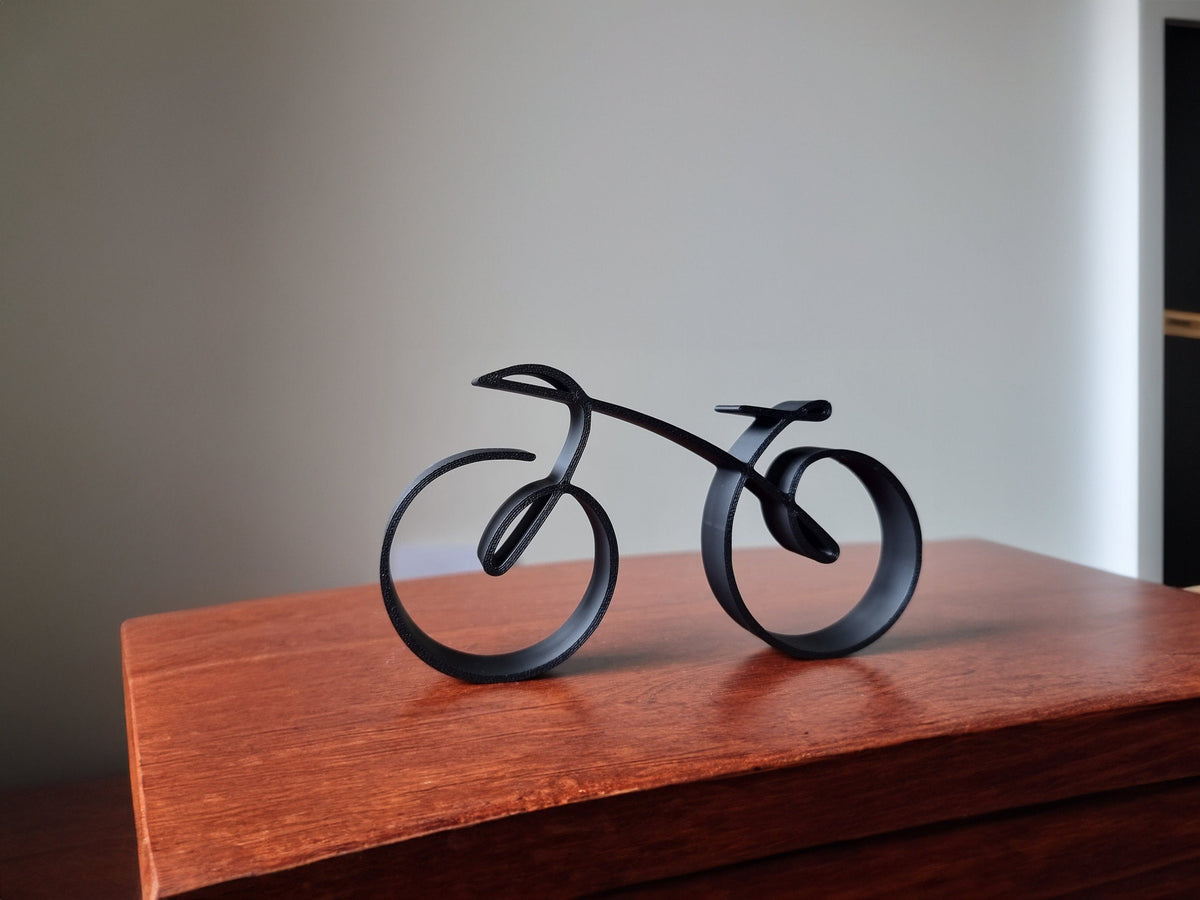Sleek Bicycle Art Piece | Modern Wireframe Home Accent
