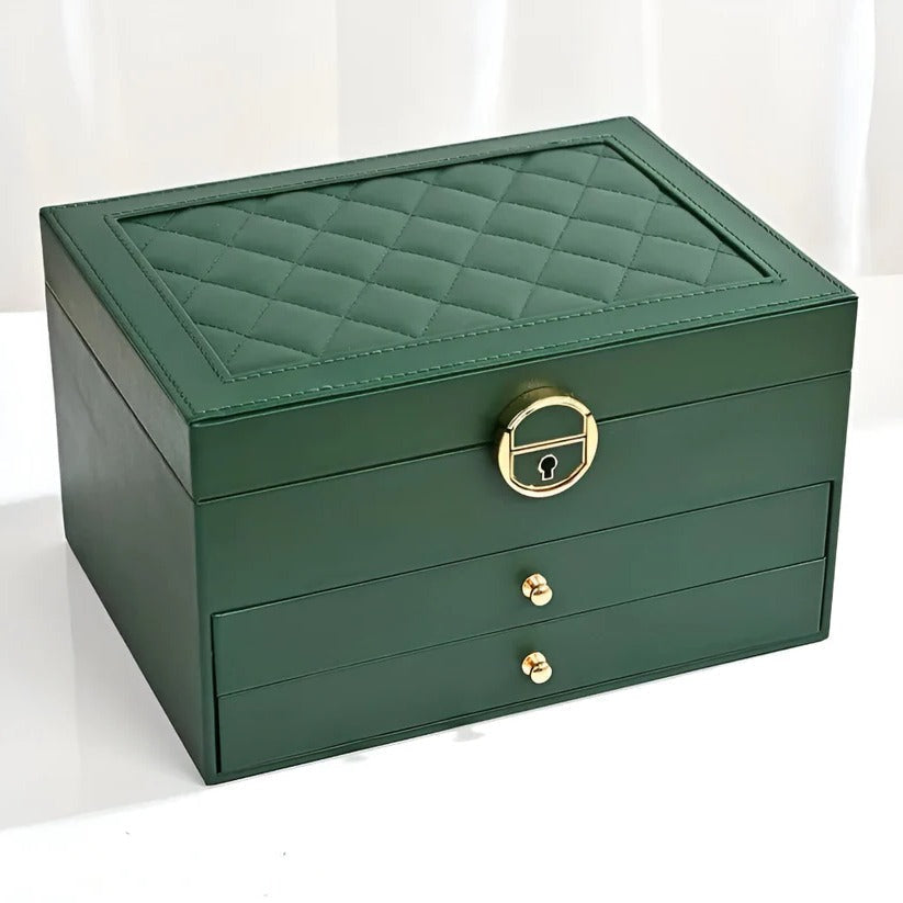 Chic Tiered Jewelry Storage Box with Easy-Access Drawers