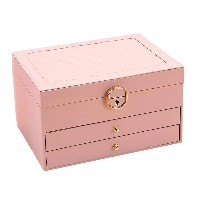 Chic Tiered Jewelry Storage Box with Easy-Access Drawers