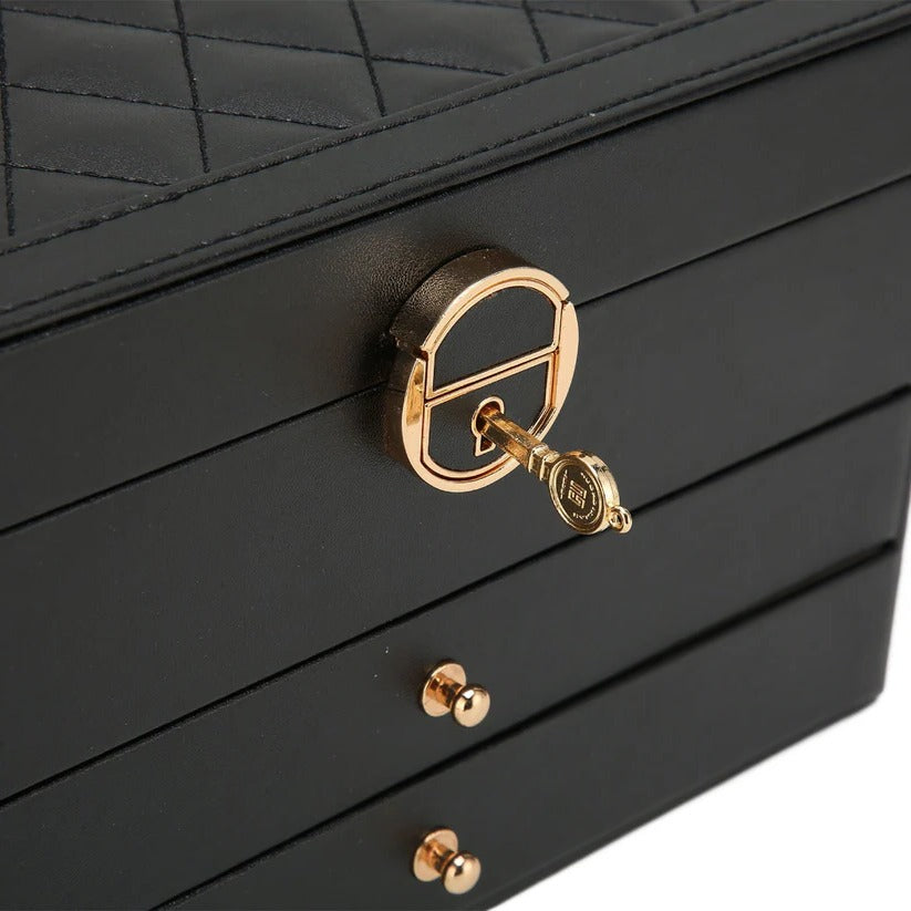 Chic Tiered Jewelry Storage Box with Easy-Access Drawers