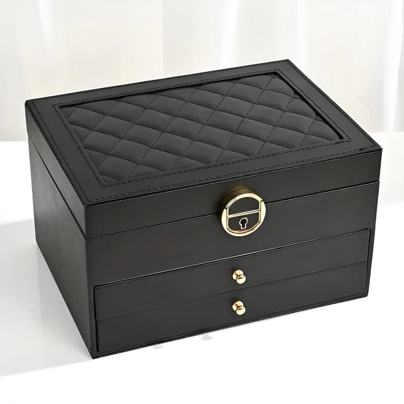 Chic Tiered Jewelry Storage Box with Easy-Access Drawers