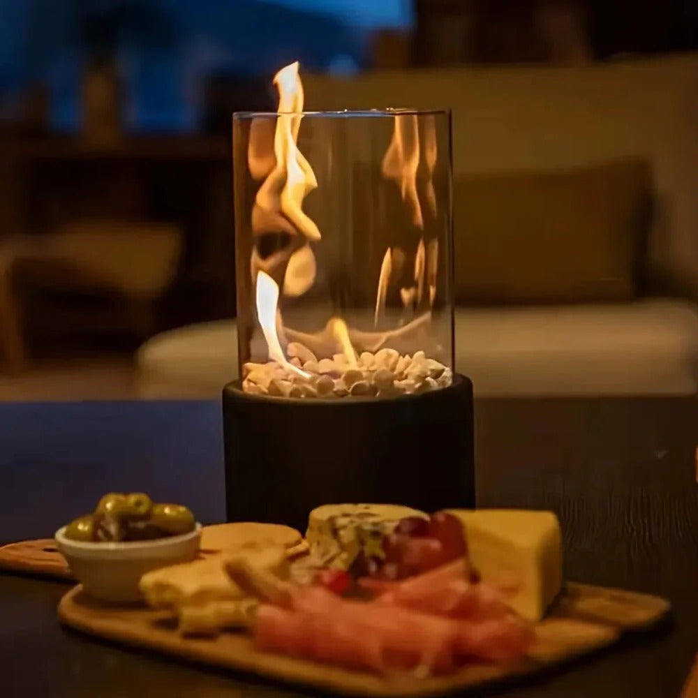 Chic Indoor Fire Bowl with Eco-Friendly Bioethanol Fuel | Perfect for Cozy Evenings