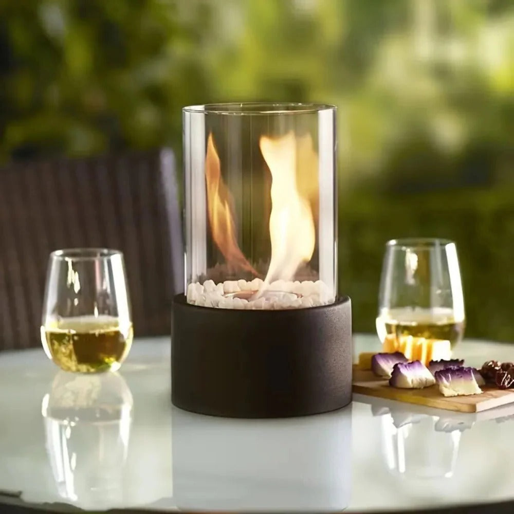 Chic Indoor Fire Bowl with Eco-Friendly Bioethanol Fuel | Perfect for Cozy Evenings