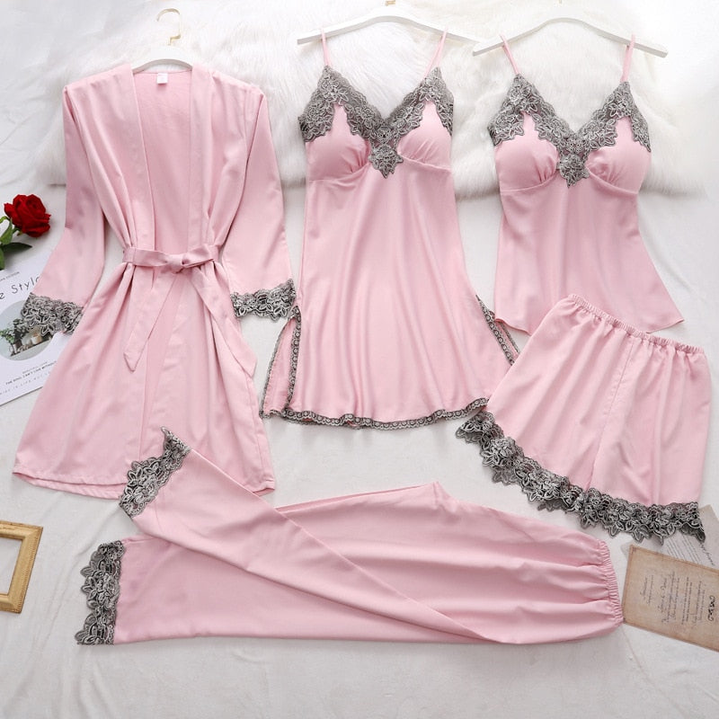 Chic Satin Sleepwear Set for Women with Adjustable Straps