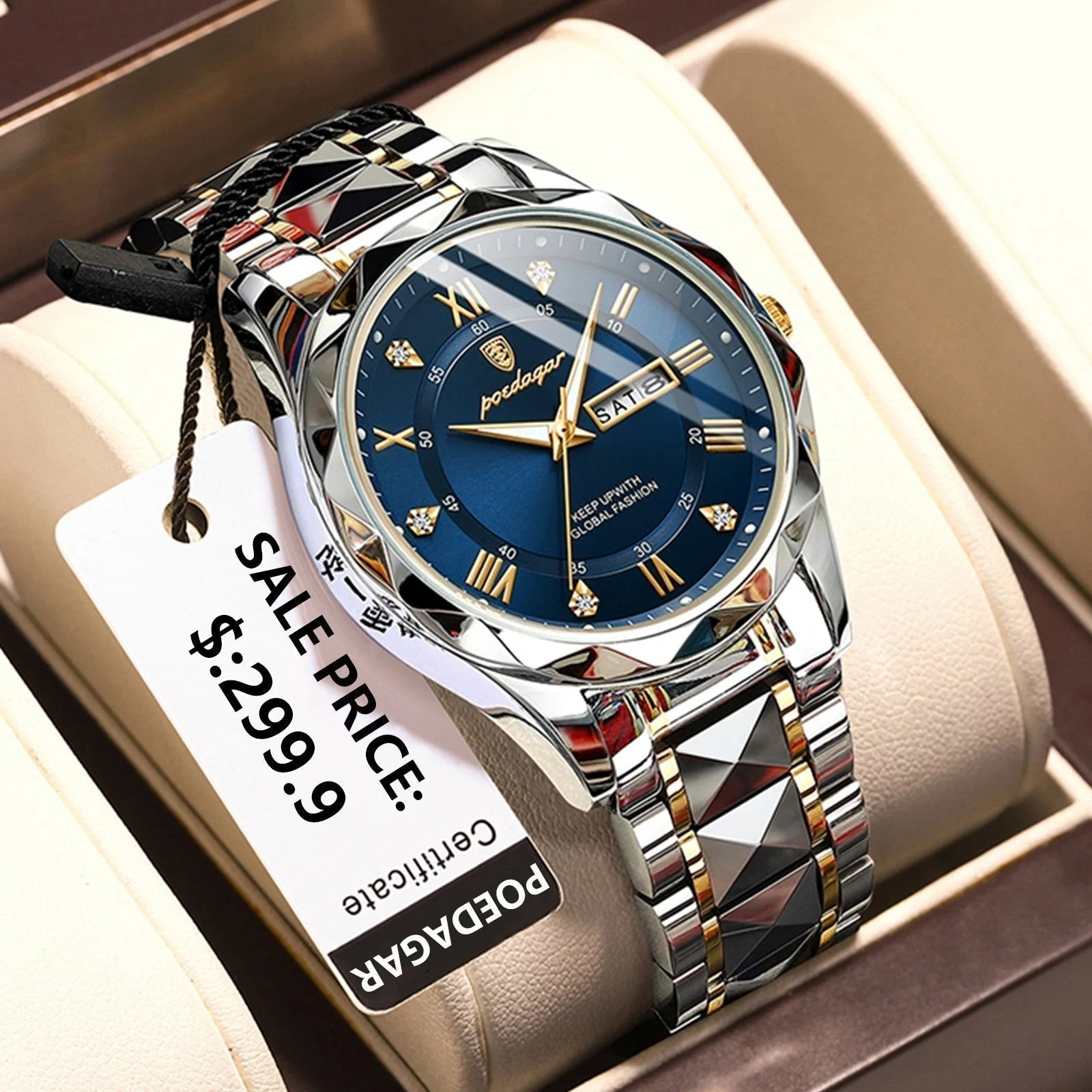 Sophisticated Men's Timepiece | Waterproof & Luminous Design