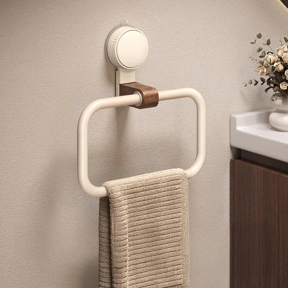 Sleek Rotating Towel Holder with Suction Mount for Easy Access