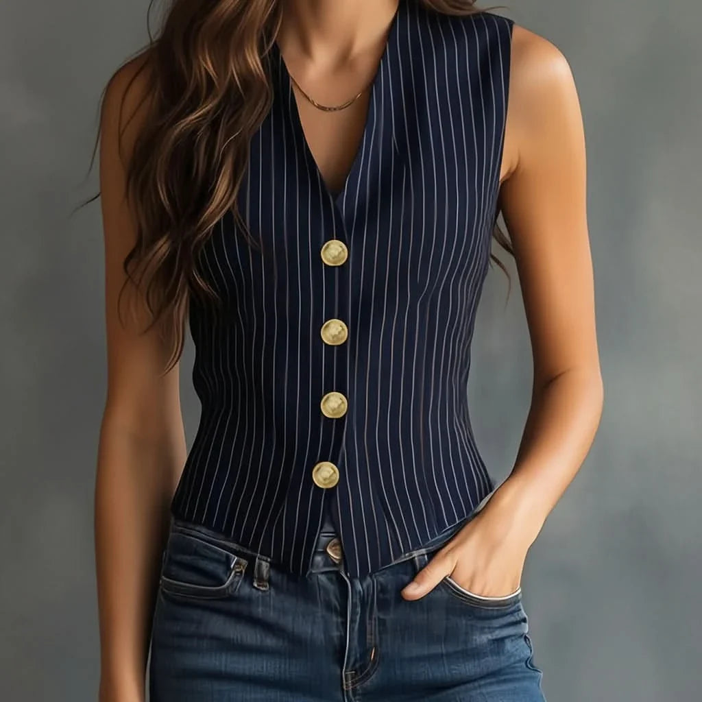 Breezy Elegance – Sleeveless Summer Blouse for Effortless Style