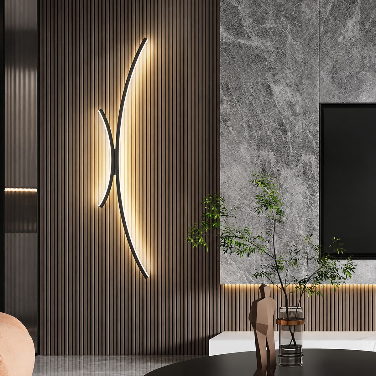 Sleek Wall Light Fixture with Warm LED Ambiance | Stylish Home Accent