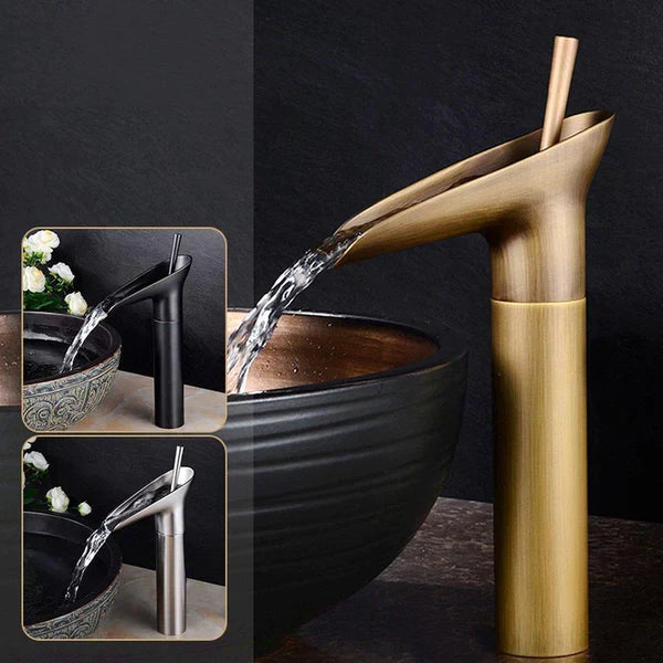 Classic Cascade Bathroom Faucet with Vintage Bronze Finish