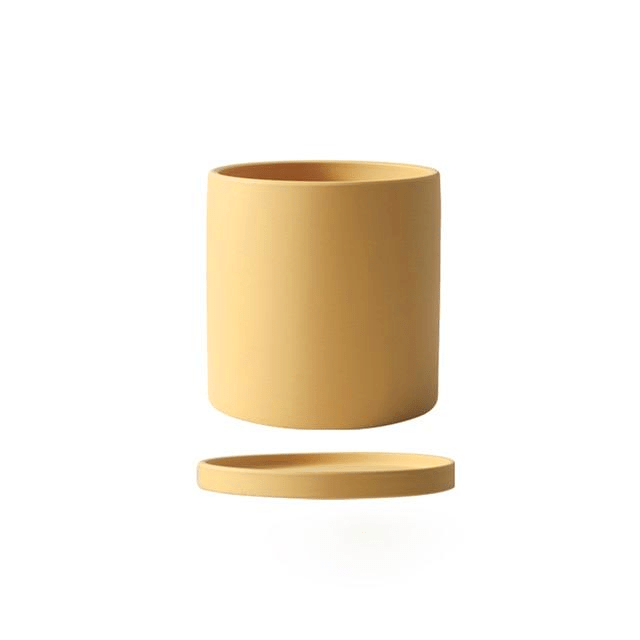 SereneSpace - Chic White Ceramic Planter for Modern Decor