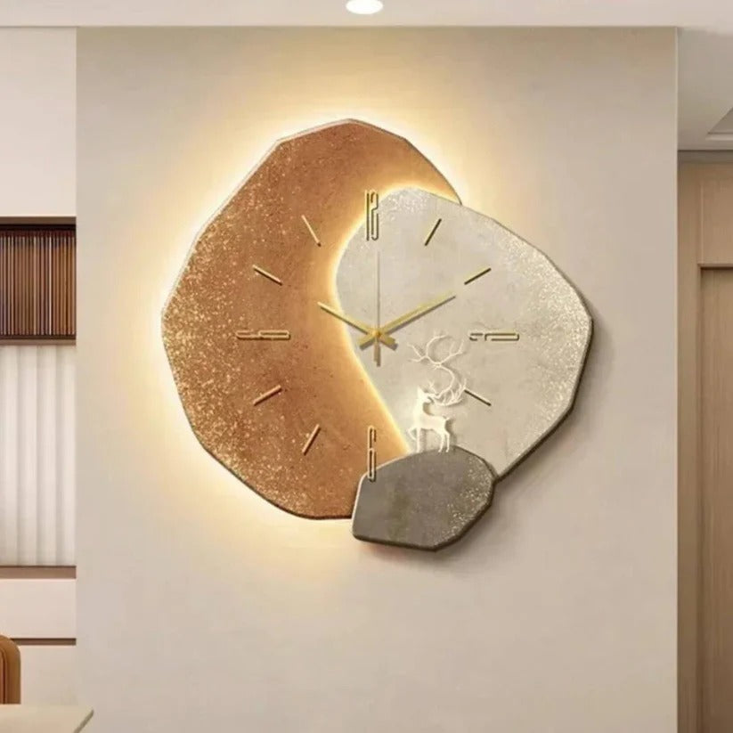 Stylish Wooden Clock with Gentle LED Lighting