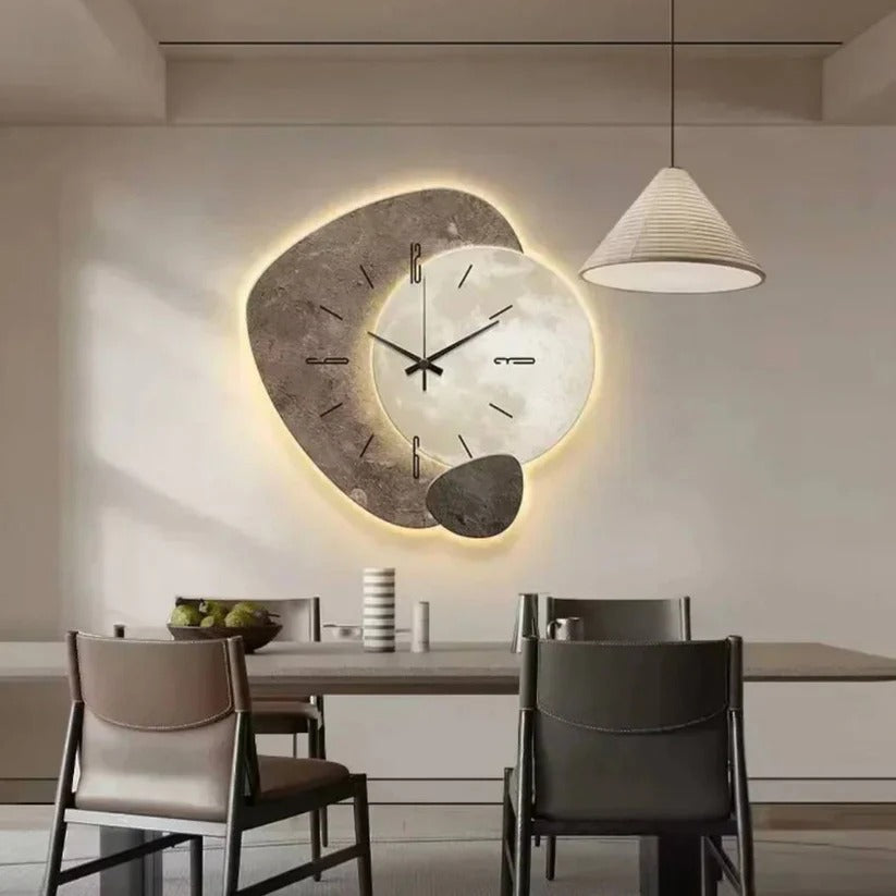 Stylish Wooden Clock with Gentle LED Lighting