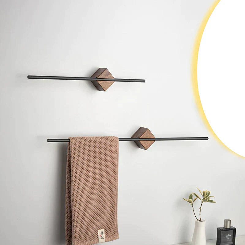 Sleek Wooden Towel Rack | Wall-Mounted Solution for Clutter-Free Spaces