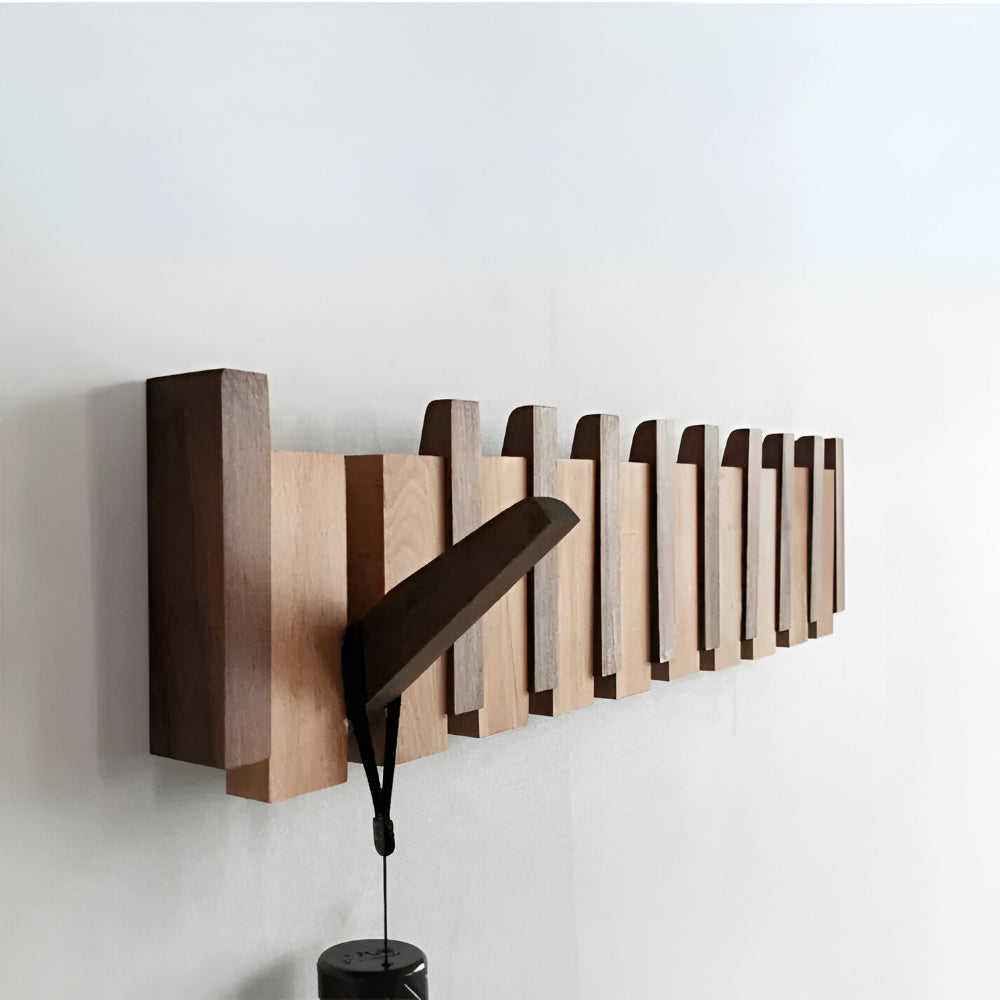 Chic Folding Coat Rack with Artistic Piano-Inspired Design